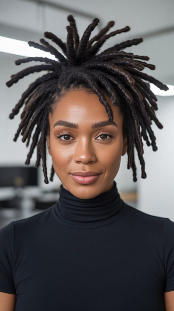 25. Loc Pompadour Updo