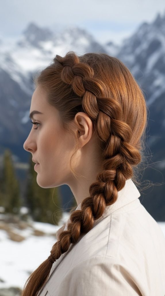 7. Rope Braid Ponytail