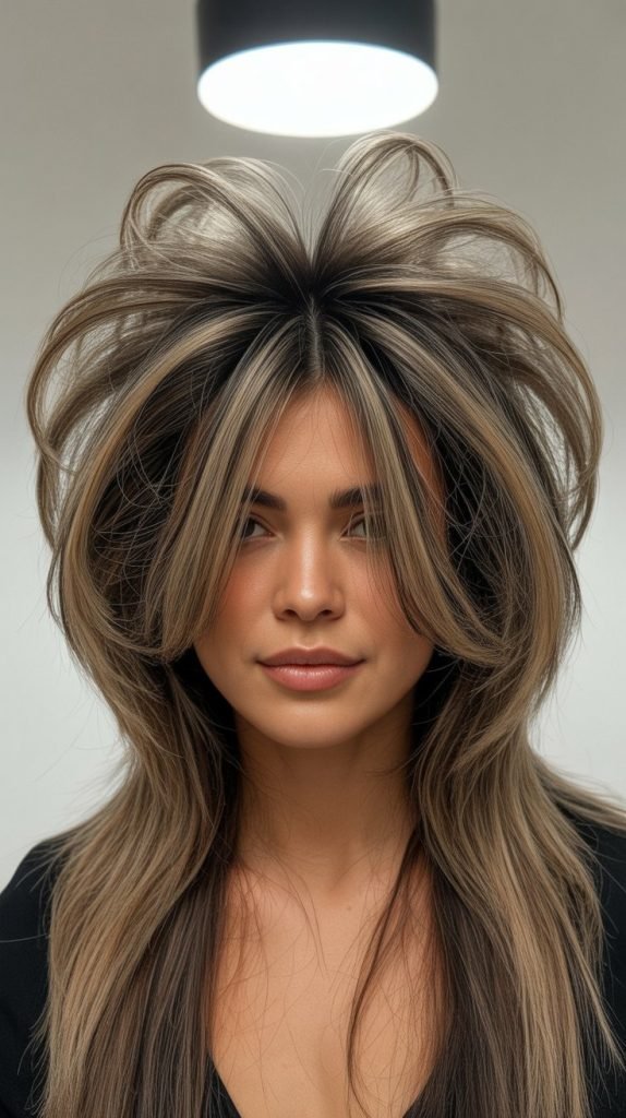 Butterfly Cut with Feathered Crown