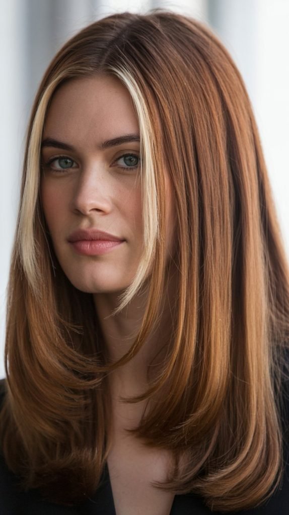 Subtle Blonde Highlights for Conservative Look