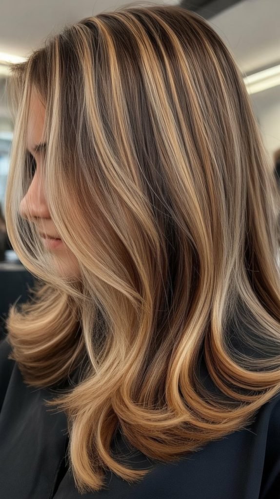 . Reverse Balayage with Caramel Tones