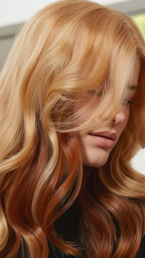 Biscuit Blonde with Auburn Underneath