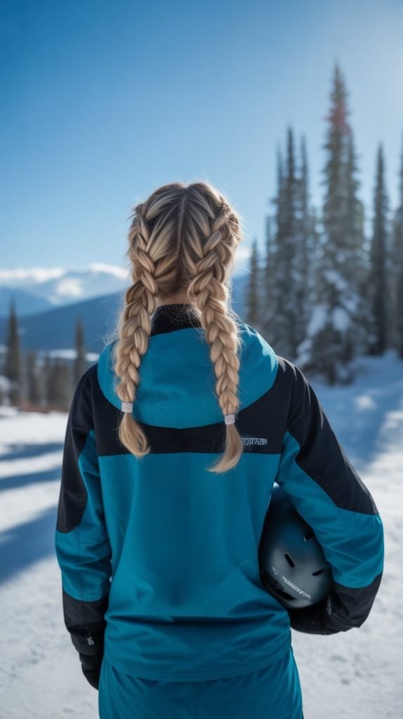 20. Double Dutch Braids into Low Buns