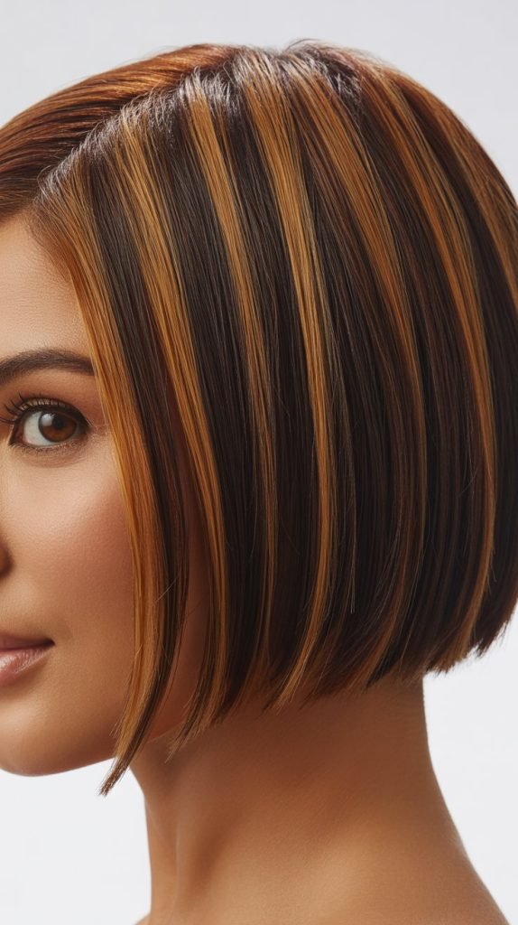  Caramel Highlights with Honey Lowlights for Short Brown Hair