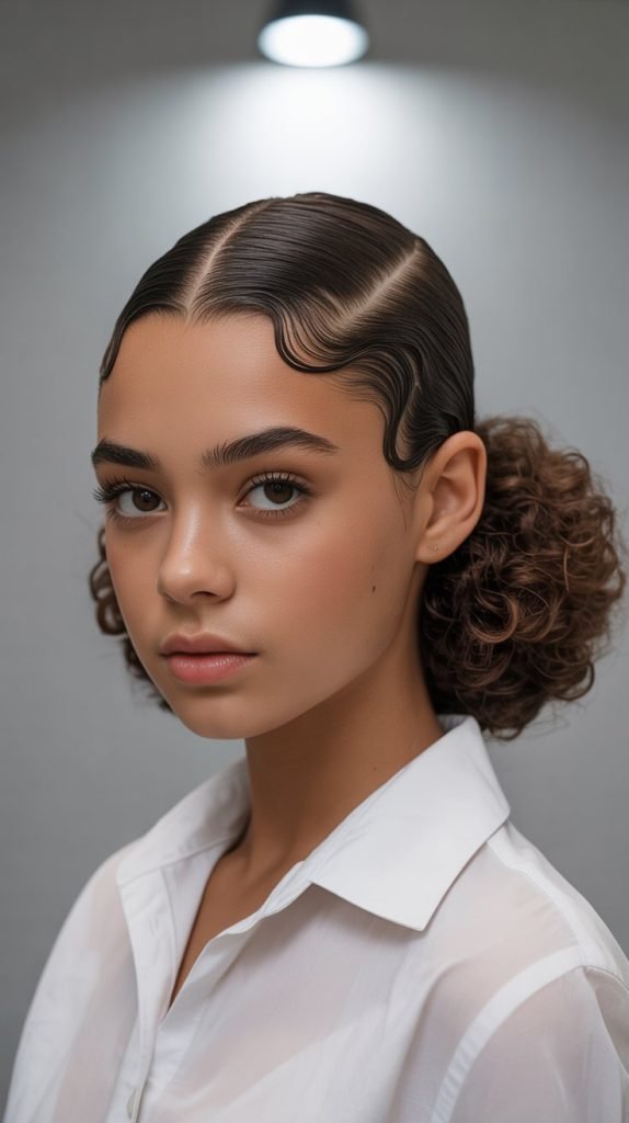 Sleek Center Part with Slicked Sides