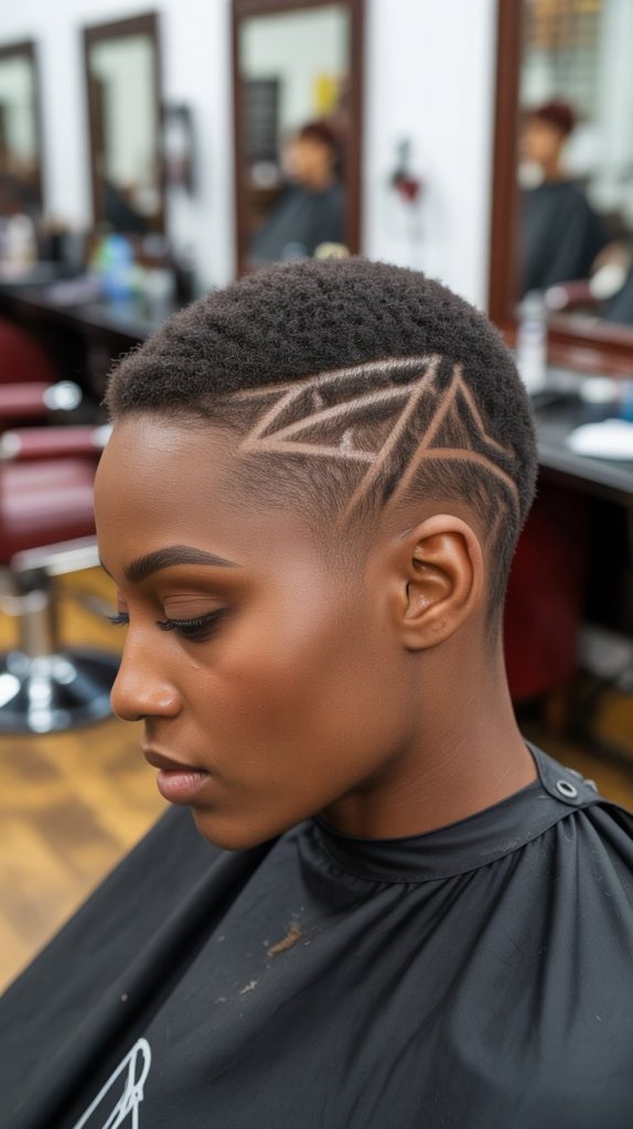 4. Sleek Fade with Design