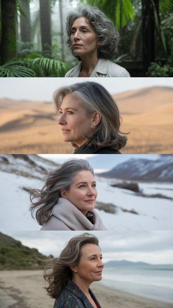 Lowlights for Short Gray Hair in Different Climates