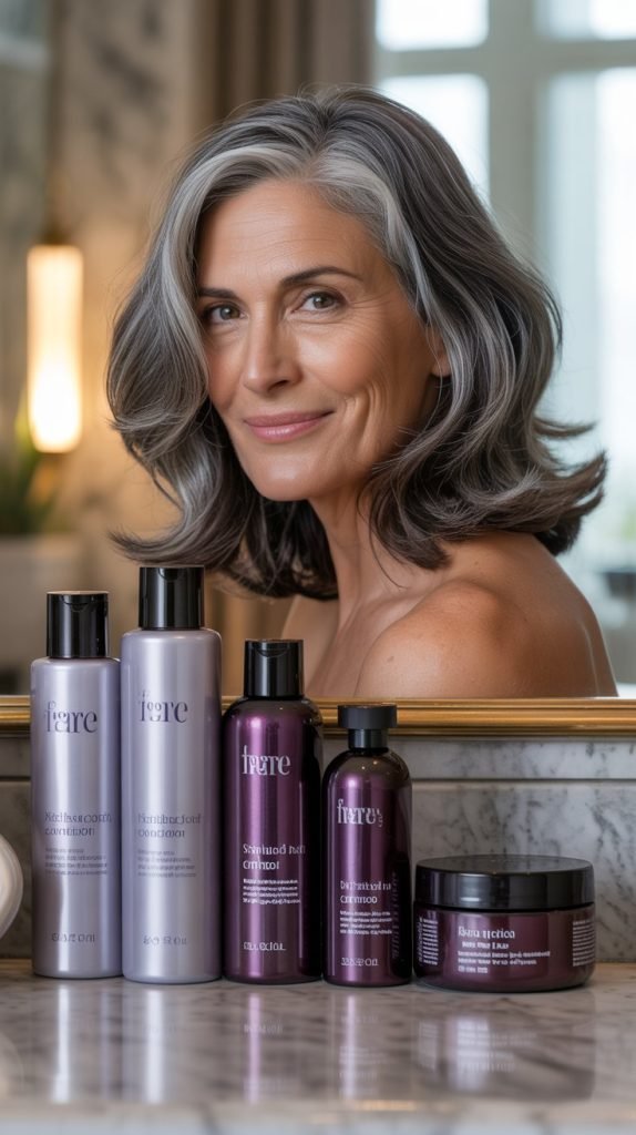 Maintenance Tips for Gray Hair with Lowlights
