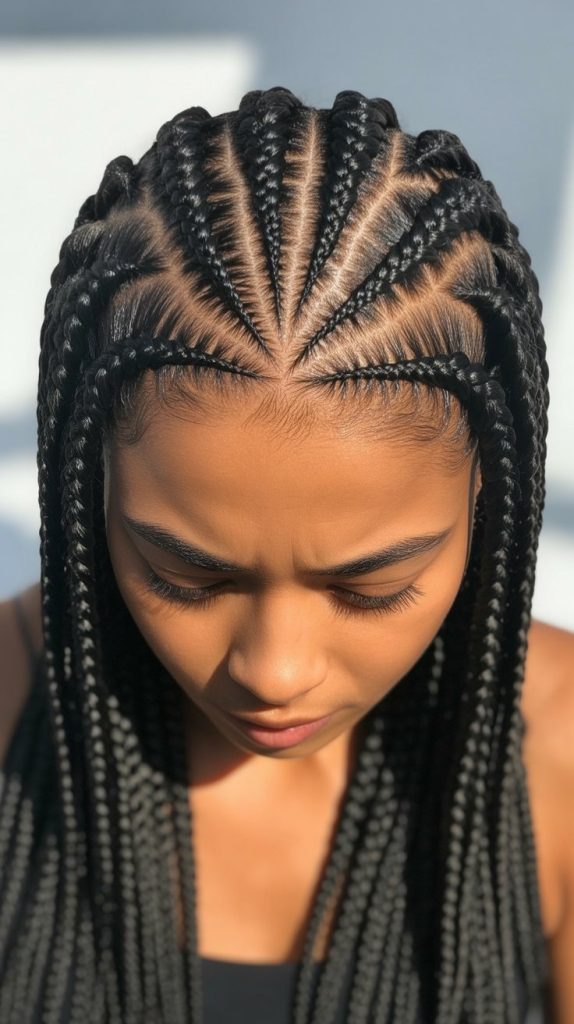 8. Triangle Box Braids