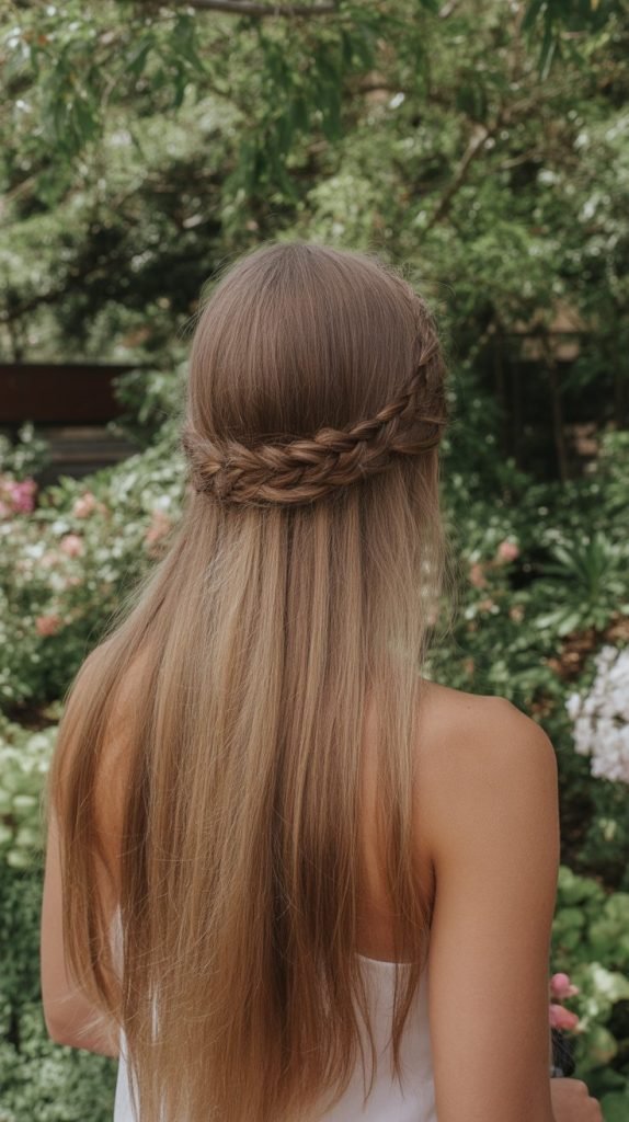 Half-Up Braided Crown