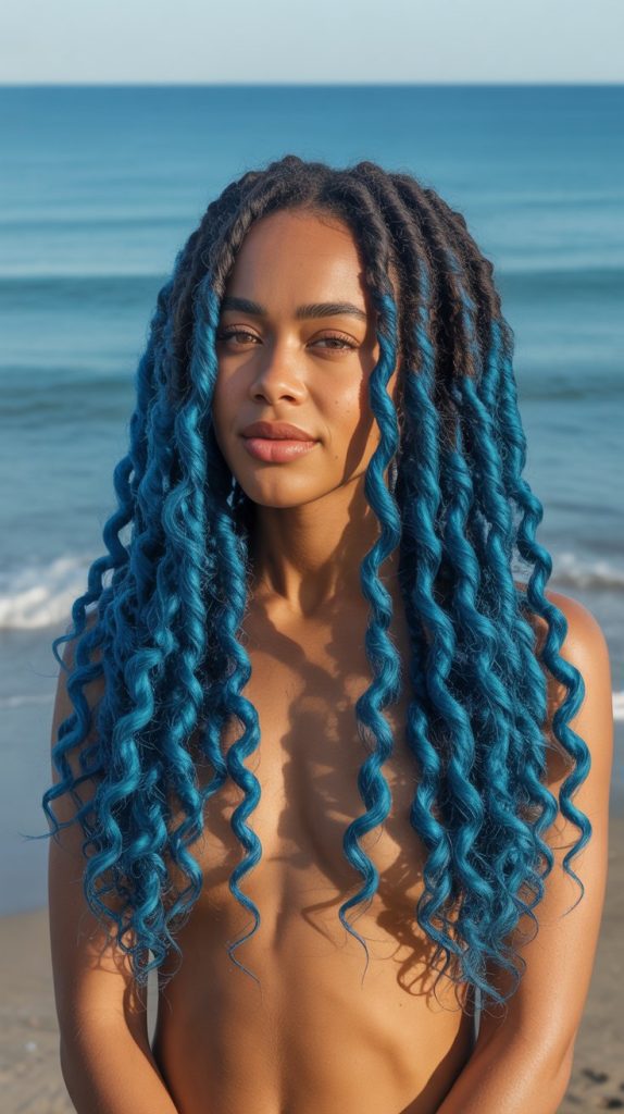 Ocean Blue Butterfly Locs