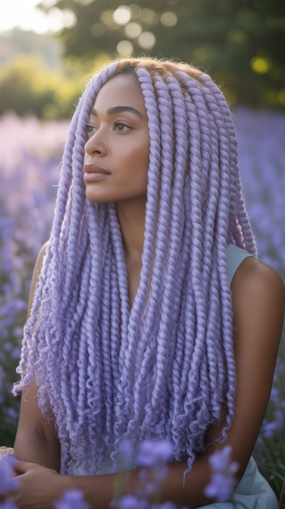 Lavender Senegalese Twists