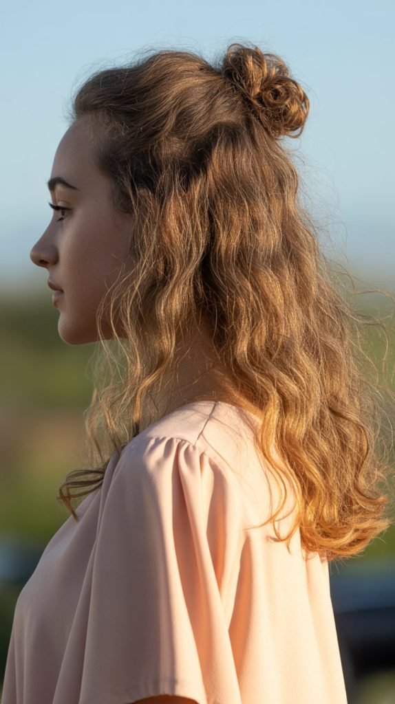 24. Textured Beach Wave Bun