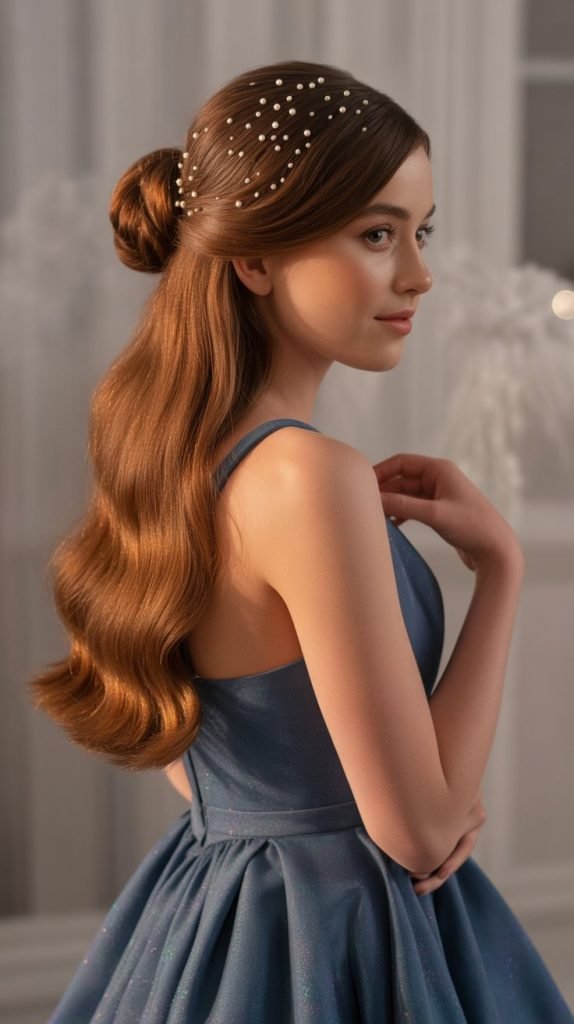 17. Pearl-Studded Bun