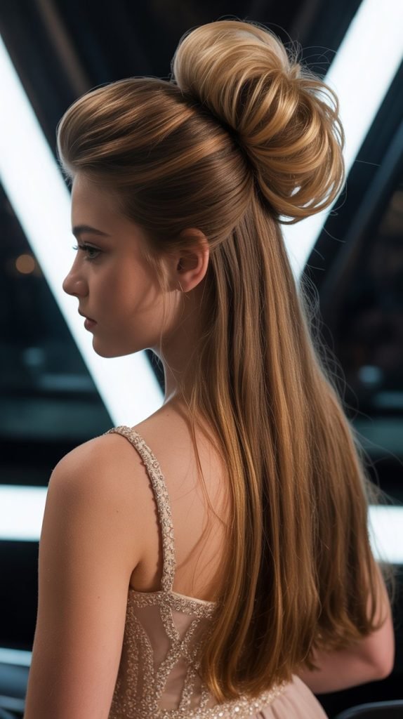 10. Voluminous Teased Bun