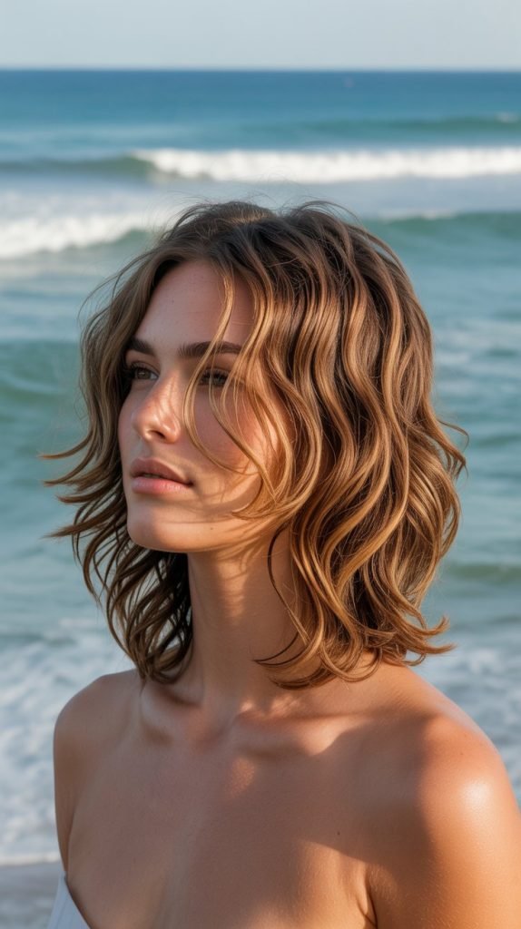 27. Layered Midi with Beach Waves