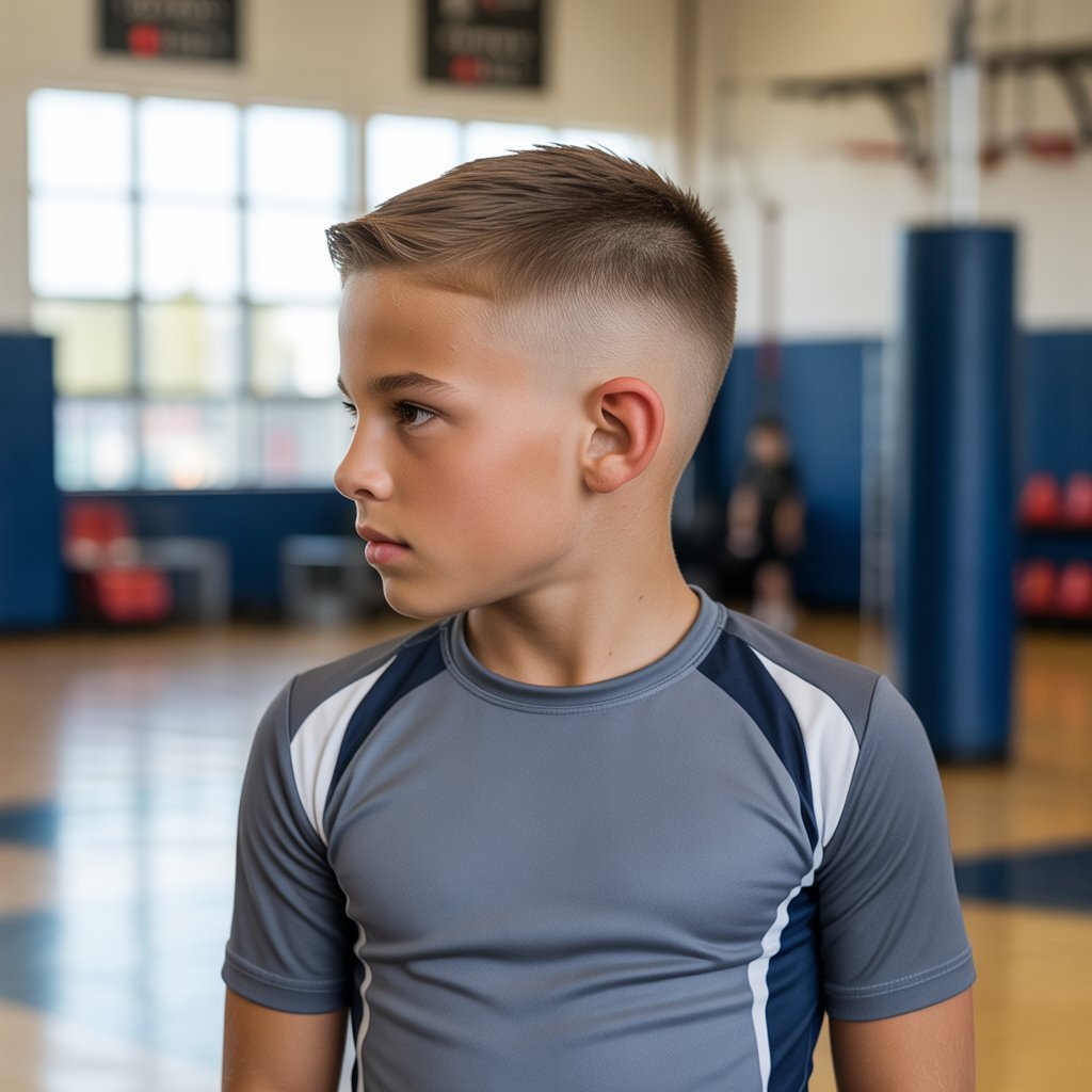 20. Crew Cut with Low Fade