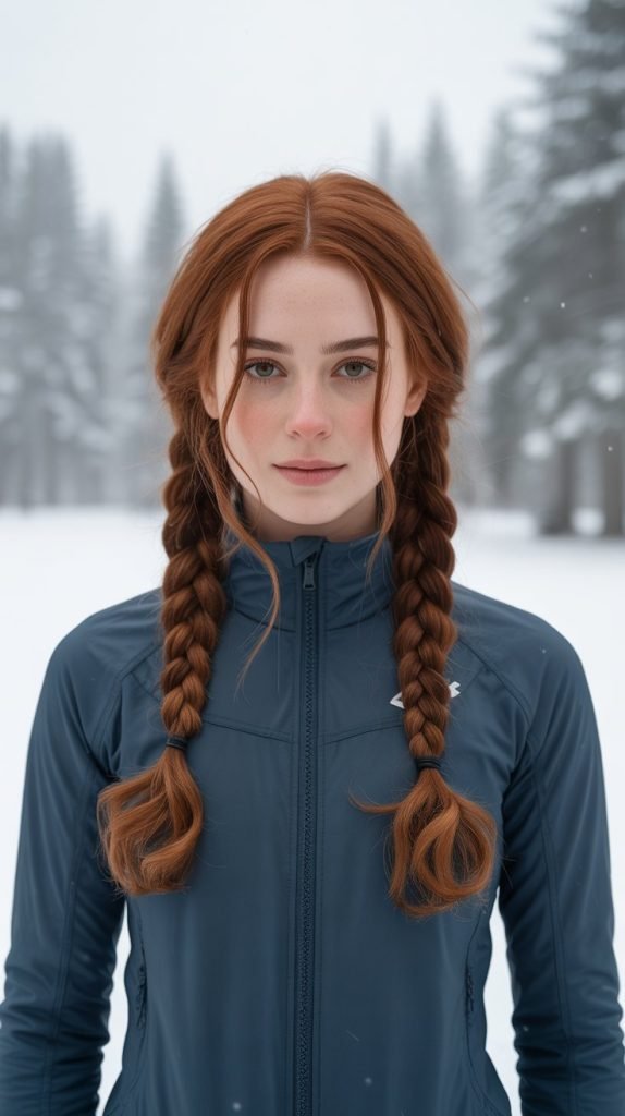 5. French Braid Pigtails with Volumized Roots