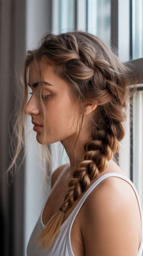 13. Messy Side Braid