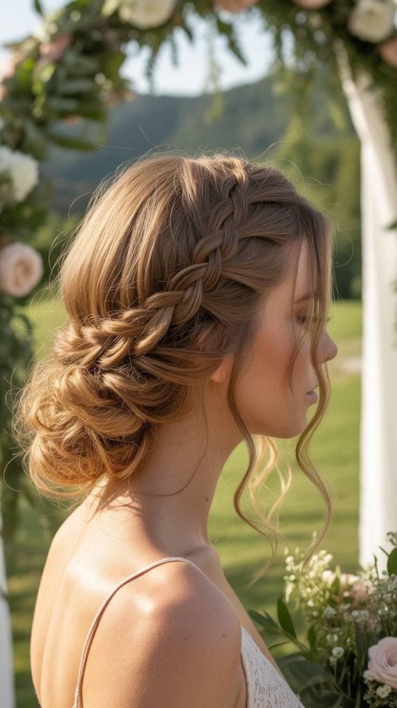 Braided Headband with Curls