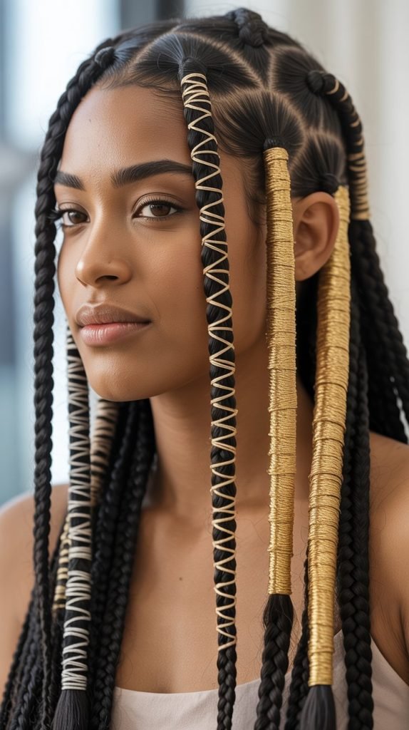 Fulani Braids with Threading