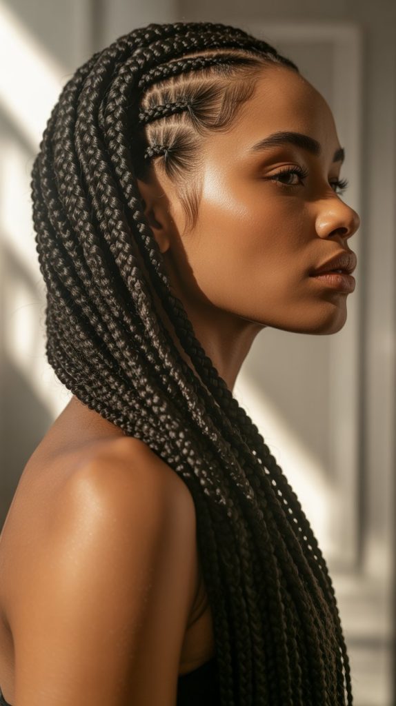 26. Side-Swept Braids