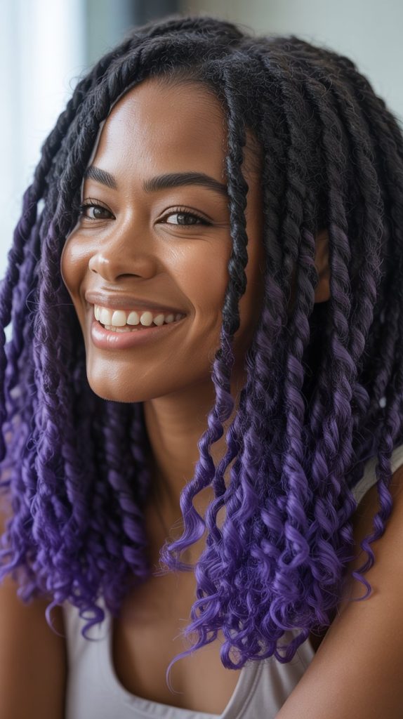 3. Passion Twists with Purple Tips