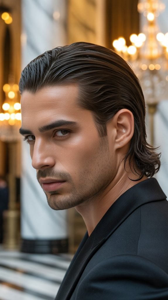 Medium Length Wet Look