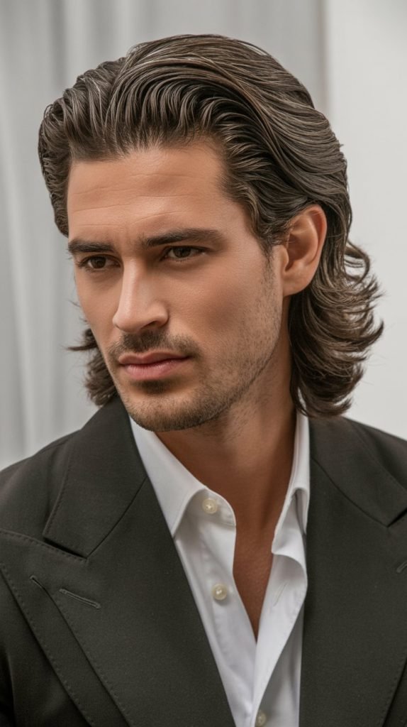 Medium Length Brushed Back Style