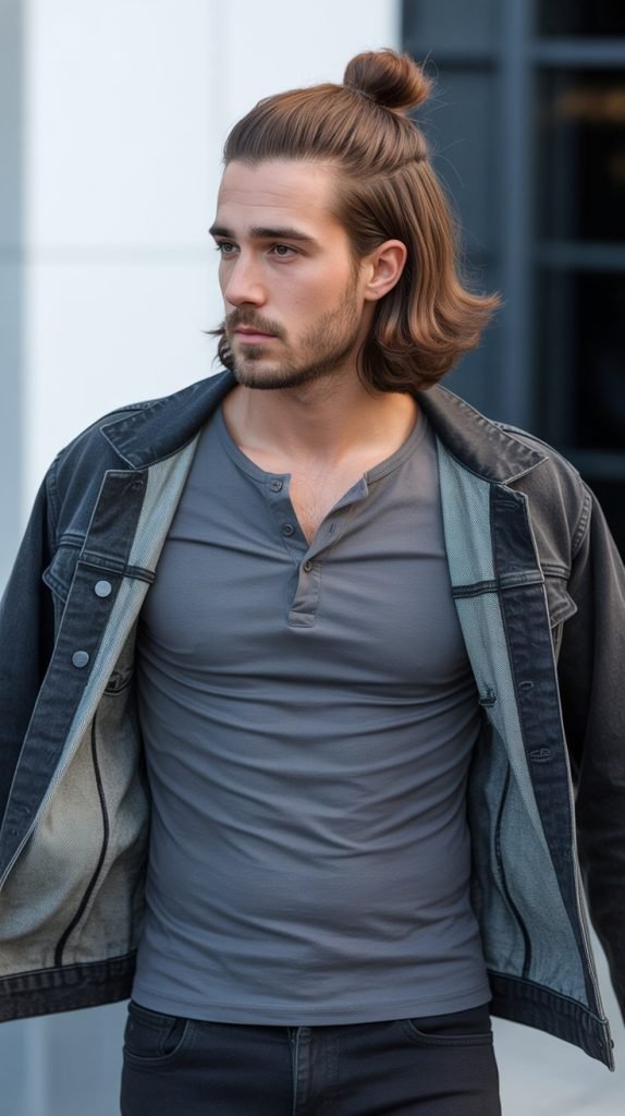 Medium Length Man Bun