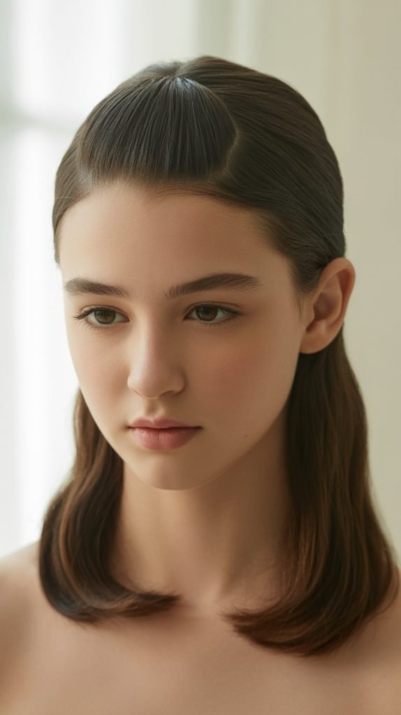 27. Minimalist Half-Up Tuck