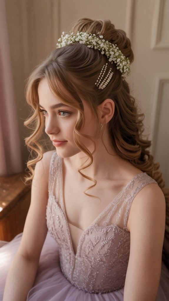 8. Flower Bun with Accessories