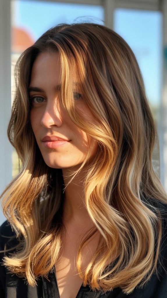 Golden Blonde Foilayage Technique