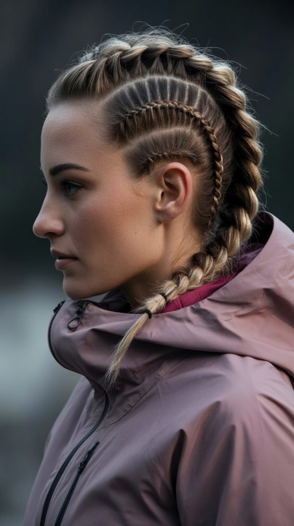 16. Mohawk Braid with Teased Sections