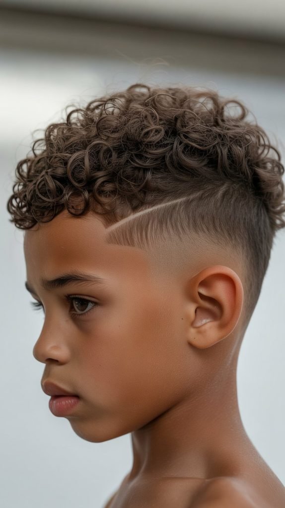 8. High Top Curly Fade