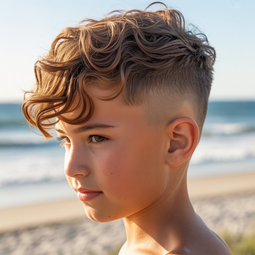 17. Low Fade with Wavy Top