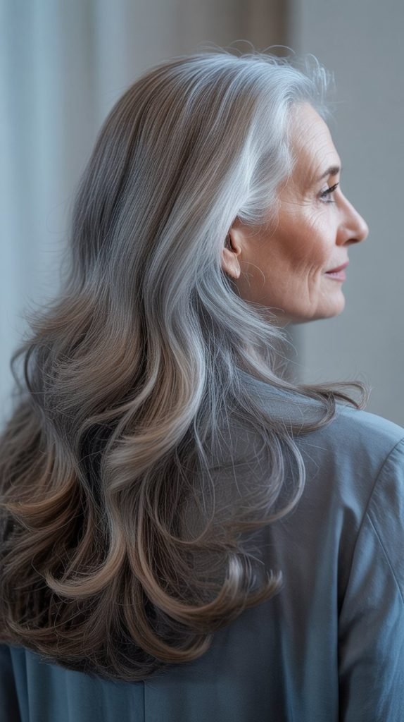 Cool Brown Lowlights for Silver Harmony