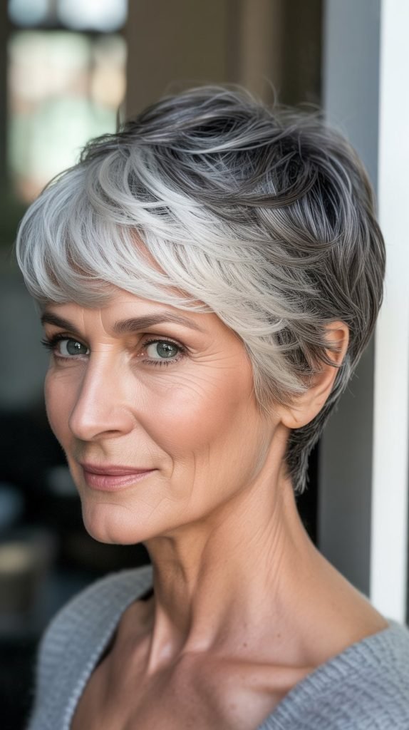 Charcoal Gray Lowlights with Silver Base