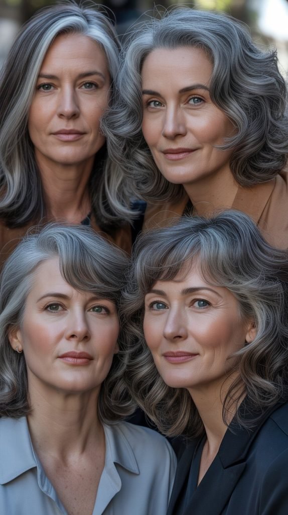 Lowlights for Different Gray Hair Textures