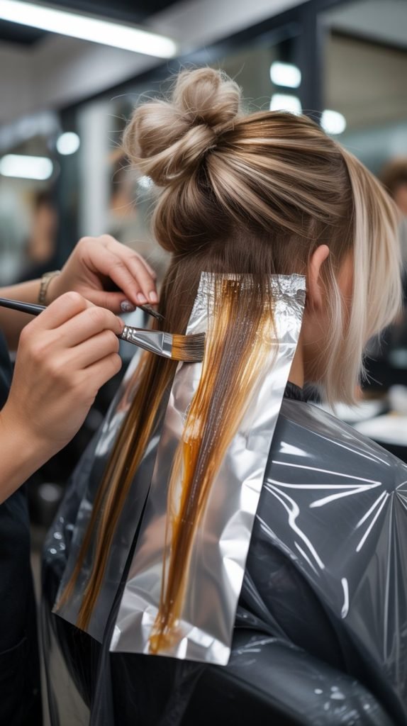 Foilyage Technique Combining Brown and Caramel