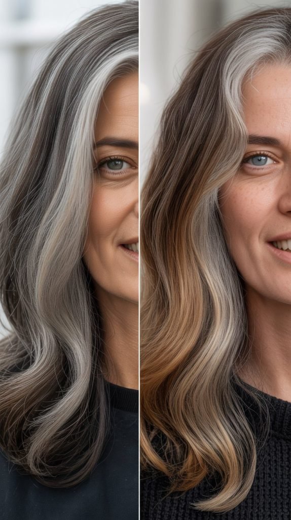 DIY vs Professional Lowlights for Gray Hair