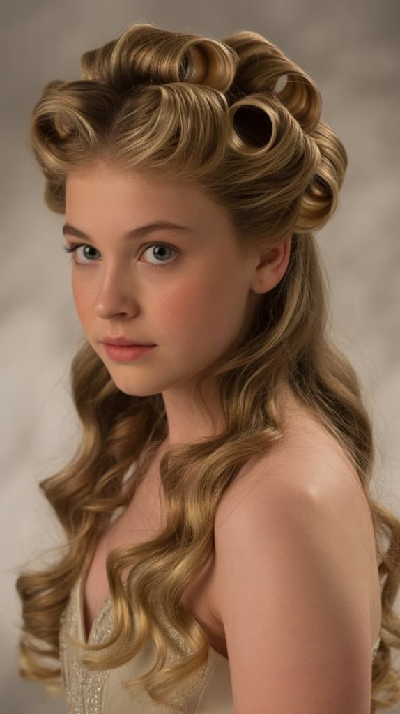 20. Pinned Curls into Bun