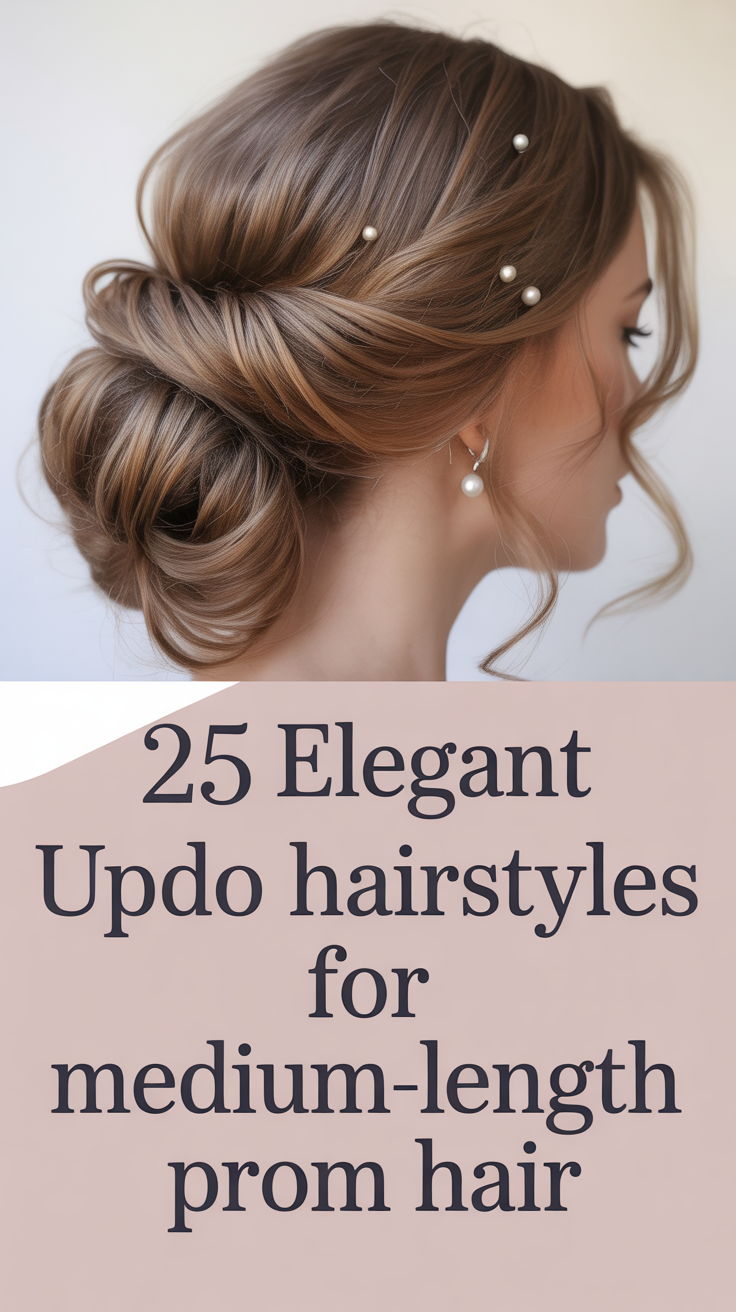 25 Elegant Updo Hairstyles for Medium-Length Prom Hair