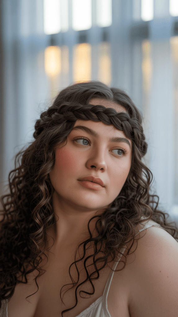  Braided Crown with Curls