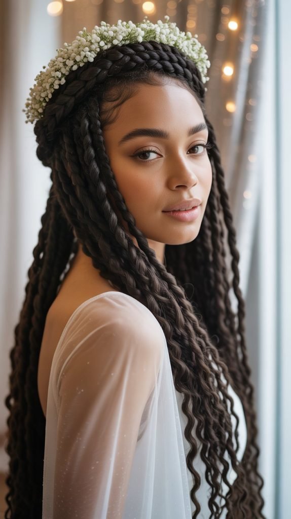  Crown Braid with Loc Extensions