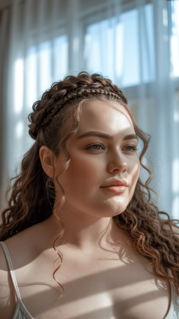 Curly Crown Braid