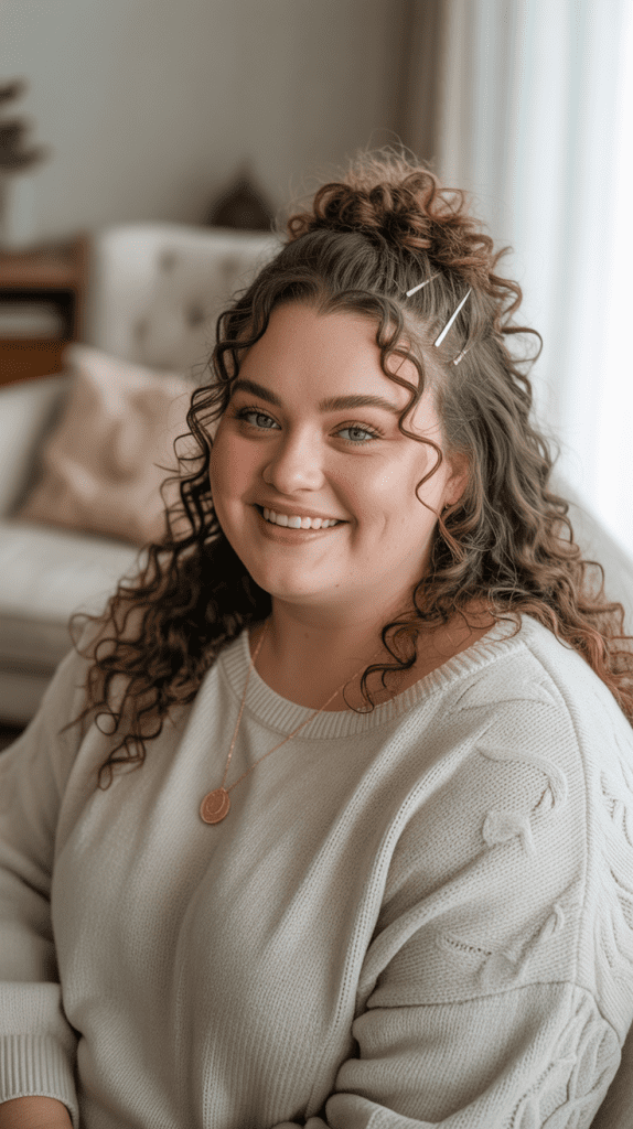 Half-Up Half-Down with Volume