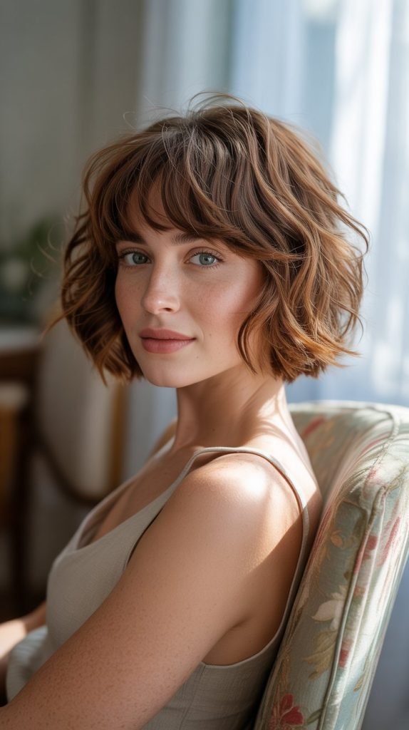 Tousled Angled Bob