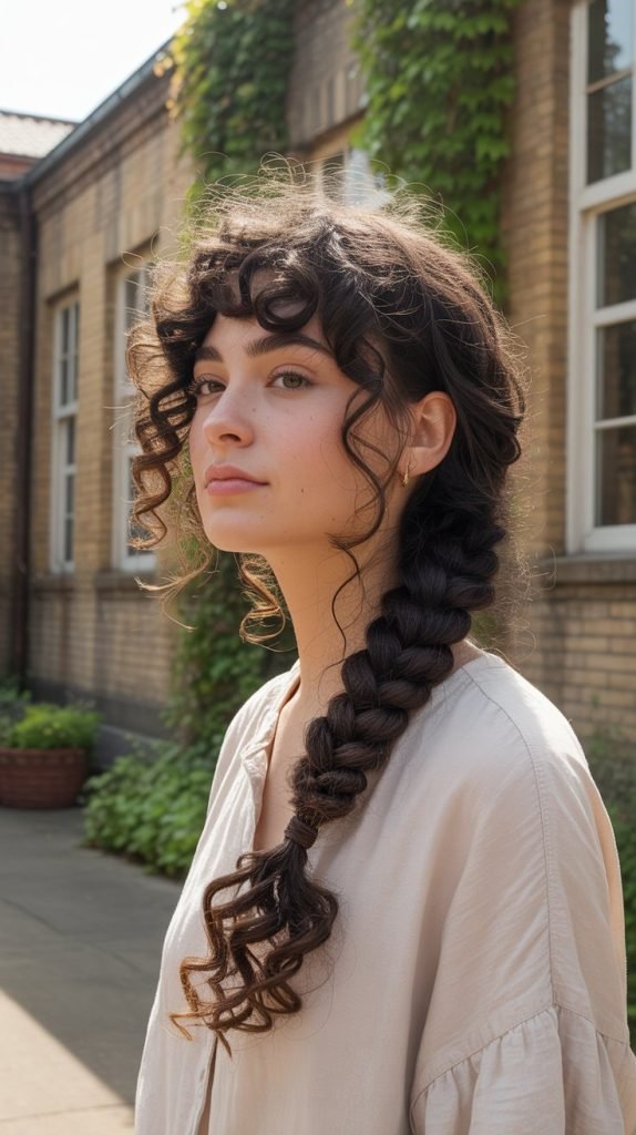 9. The Curly Side Braid