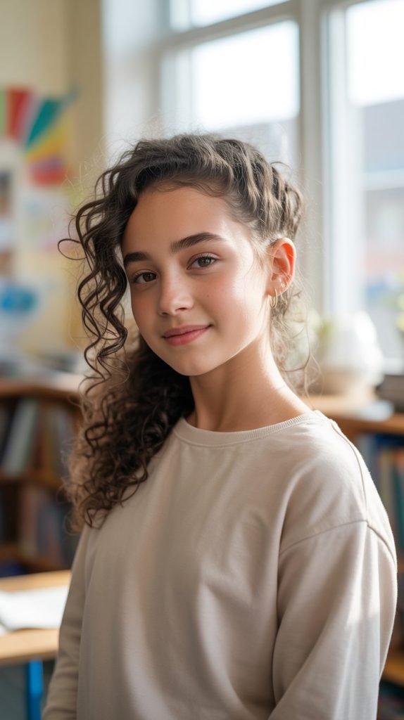 25. One Side Tucked Behind Ear